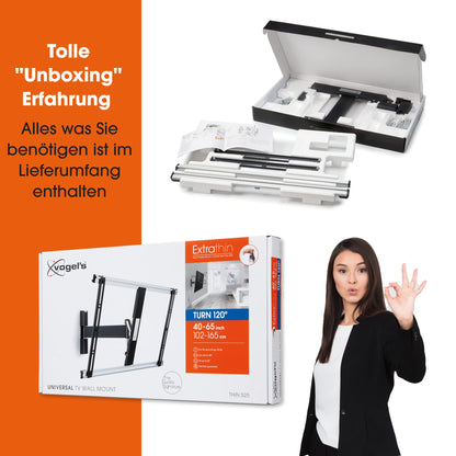 Vogel's Thin 525 Ultradünne TV-Wandhalterung schwenkbar 40-65 Zoll