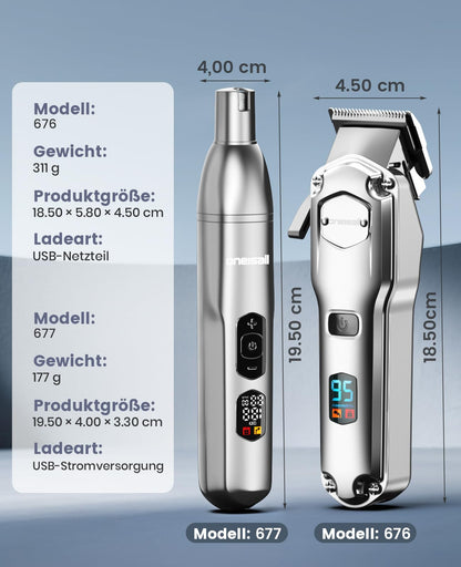 oneisall 4-in-1 Hundeschermaschine PC15 mit Pfotentrimmer