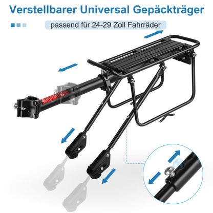 toptrek Gepäckträger Mountainbike Aluminium hinten für 24-29 Zoll