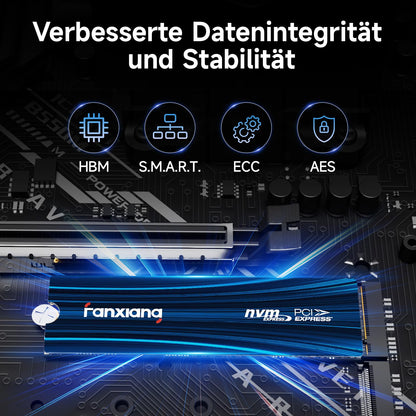fanxiang S880E NVMe SSD 2TB M.2 PCIe Gen4x4 Gaming Laufwerk