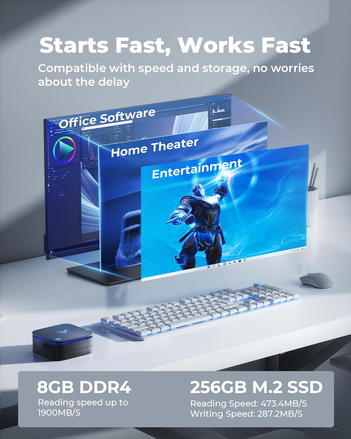 Mini-PC NiPoGi AK1 Plus | Intel N95, 4K Dual, Sparsam – pandaloo.ch