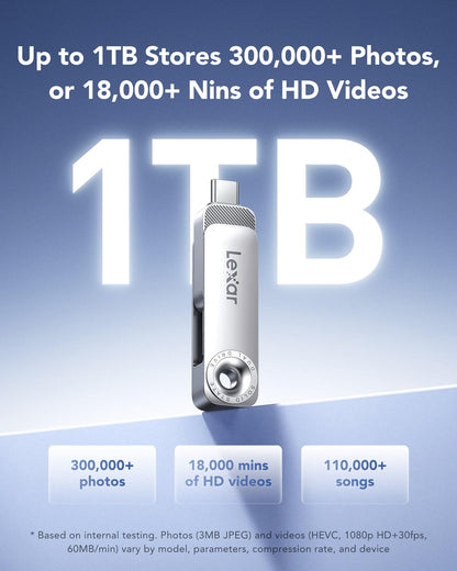 Lexar D50E 128GB USB-Stick, Solid State Dual Drive mit USB-C & USB-A
