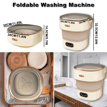 MiniWash Pro Tragbare 2-in-1 Mini-Waschmaschine 15L - Khaki
