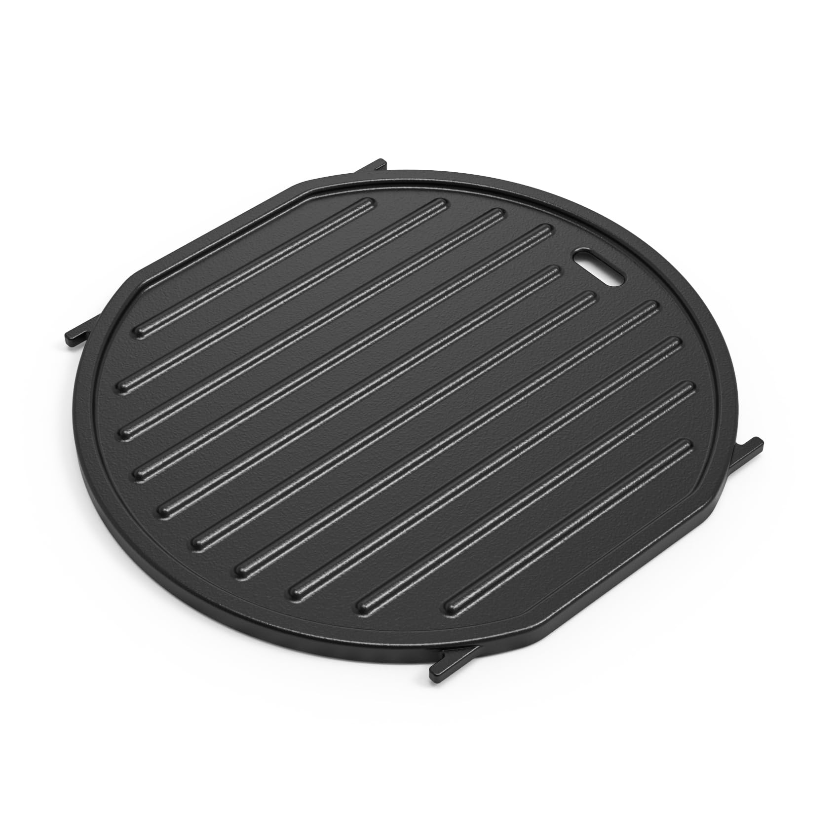 onlyfire Gusseisen Grillplatte Wendeplatte für Weber GBS Grills, rund, aus mattem Gusseisen