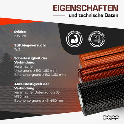 DQ-PP Wandanschlussband Aluminium Butyl 5m x 300mm Graphit RAL 7016