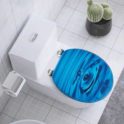 SINOBATH WC-Sitz mit Absenkautomatik, MDF, antibakteriell, Navy Blau