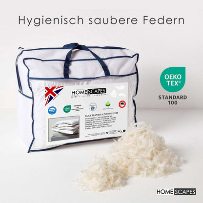 Homescapes Winter Bettdecke Entenfeder-Daunen 135x200 cm