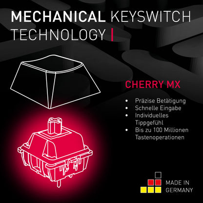 CHERRY MX 2.0S Mechanische Gaming-Tastatur QWERTZ Schwarz