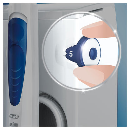 Oral-B OxyJet Munddusche - Luftblasen Technologie, Weiss/Blau