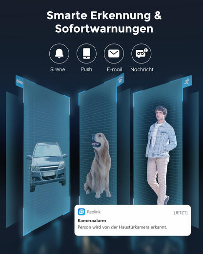 Reolink RLK12-800WB4 4K WLAN Überwachungs Set – 4 Kameras