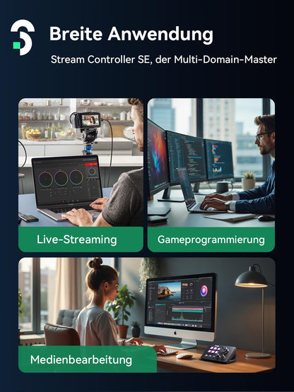 SOOMFON Stream Controller Deck SE, 6 LCD-Makrotasten, Schwarz