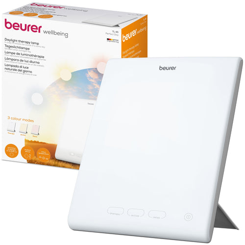 Beurer TL 45 Perfect Day Tageslichtlampe mit 3 Farbtemperaturen und ausklappbarem Standfuss zur Lichttherapie