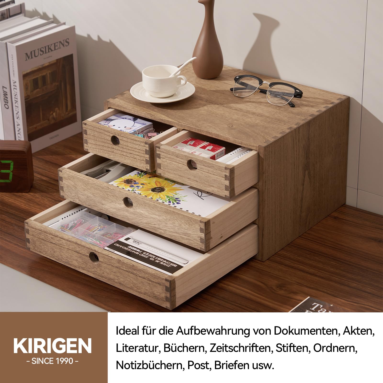 KIRIGEN Holz Schreibtisch-Organizer