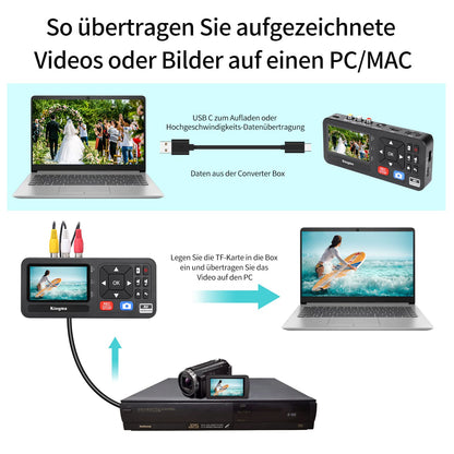 King Ma 3 Zoll Video Grabber Digitalisierer - 1080P VHS