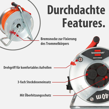 Brennenstuhl Garant S V2 IP44 Kabeltrommel – 40m Outdoor