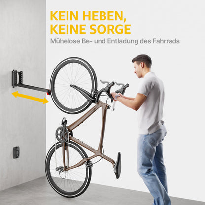 monTEK schwenkbare platzsparende Fahrrad Wandhalterung - 4 Stück
