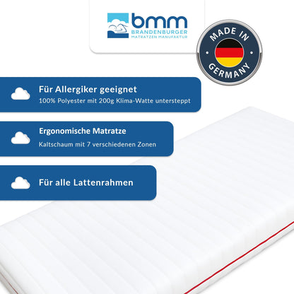 BMM Klassik 19 Kaltschaummatratze - 140x200 H5 Ultra fest