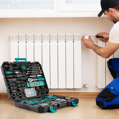 TLGREEN Werkzeugkoffer Gefüllt Haushalts Werkzeug Set – 198tlg