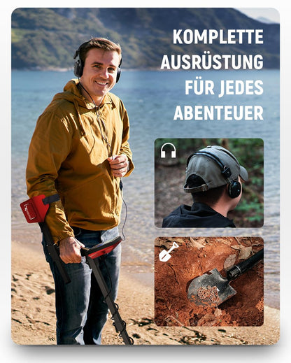 KAIWEETS Metalldetektor – Zusammenklappbar, Farbige Anzeige