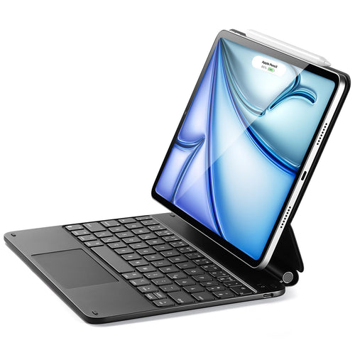 ESR Magnetische Tastatur Hülle für iPad Air/Pro 11 - Schwarz, schwarzes Folio zum Schutz und präzisen Tippen.