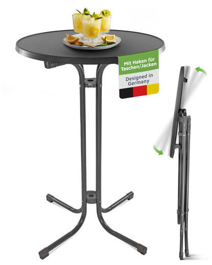 BeFair Nico Stehtisch Klappbar - Rund 70cm Anthrazit