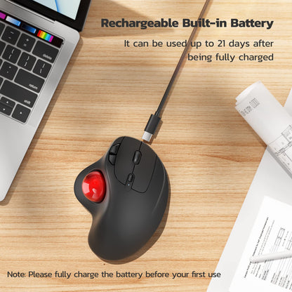 Nulea M501 Kabellose Trackball-Maus, ergonomisch, Bluetooth & 2,4 GHz