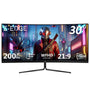 Z-Edge 30" Ultrawide Curved Gaming Monitor 200Hz 1ms - Schwarz. Schwarzer, gekrümmter Ultrawide-Monitor für immersives Gaming.