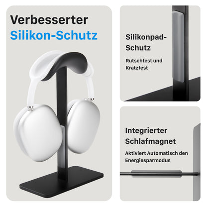 FARWAYVIEW AirPods Max Ständer mit Schlafmodus, Aluminium Schwarz