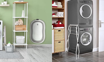 moovkee. Faltbare Stand-Babybadewanne 80cm für Neugeborene