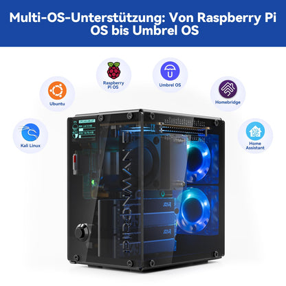 SUNFOUNDER Pironman 5-MAX Gehäuse für Raspberry Pi 5 mit Dual NVMe M.2