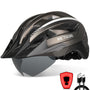 VICTGOAL VG112 Fahrradhelm MTB mit Magnetbrille, LED-Rücklicht, L