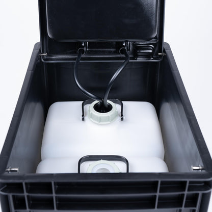 BOXIO WASH – Mobiles Spülbecken 40x30 Eurobox mit Pumpe