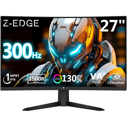 Z-Edge UG27S 27 Zoll Curved Gaming Monitor 300Hz Full HD FreeSync mit gebogenem VA-Panel