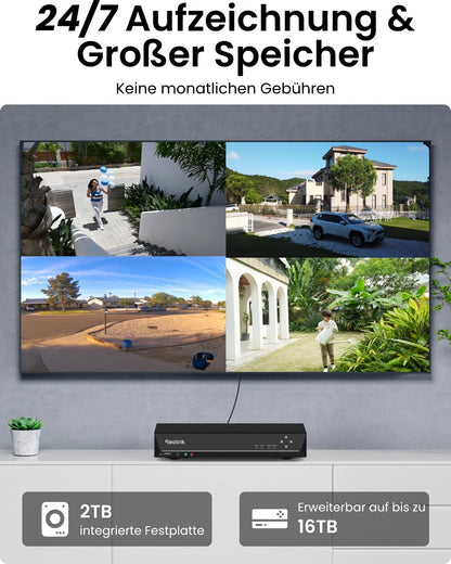 Reolink RLK8-800B4 4K Überwachungskamera Set mit 8-Kanal NVR