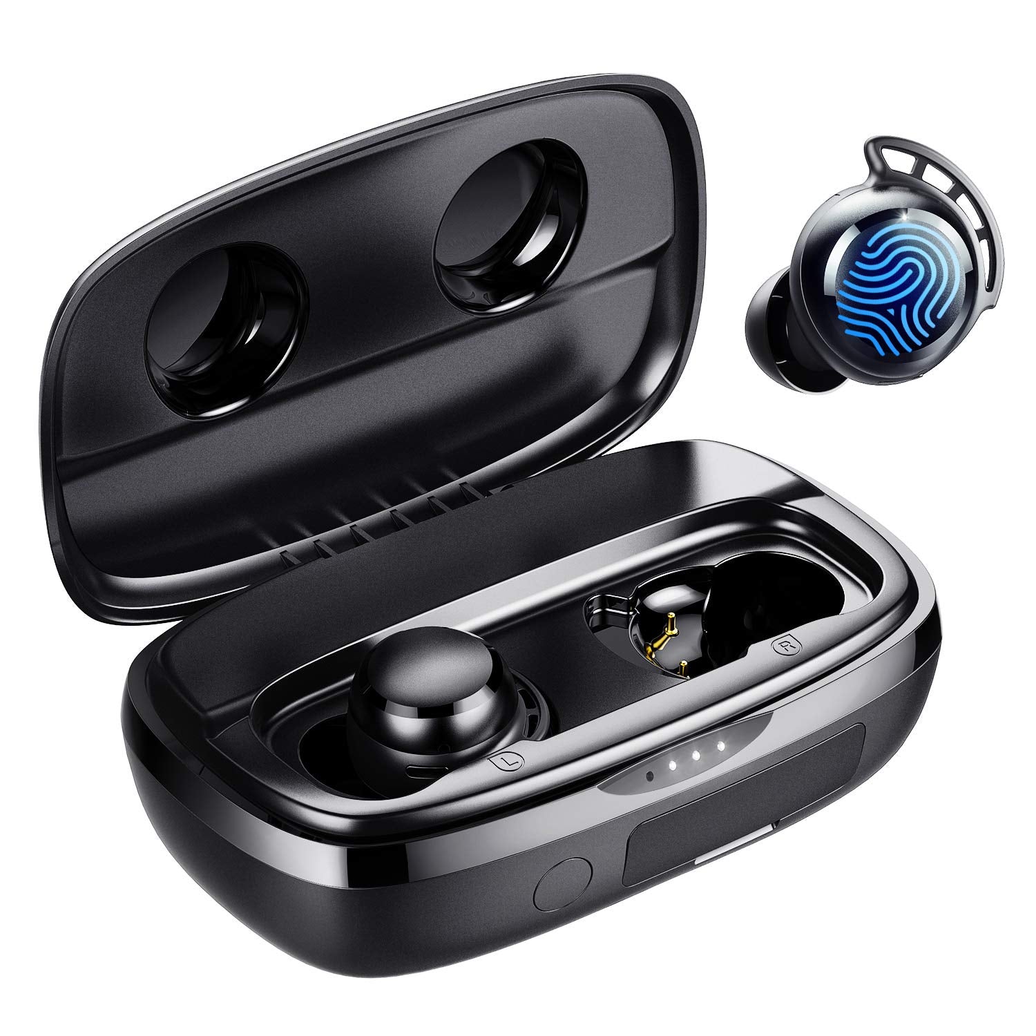 Tribit FlyBuds 3 In-Ear Bluetooth Kopfhörer mit ENC, IPX8, Schwarz und Ladeetui