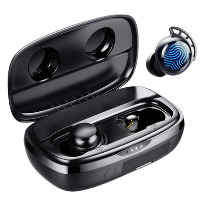 Tribit FlyBuds 3 In-Ear Bluetooth Kopfhörer mit ENC, IPX8, Schwarz und Ladeetui