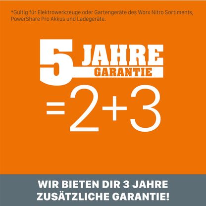 WORX WG737E Nitro Akku-Rasenmäher 40V, 37 cm Schnittbreite