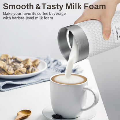 SIMPLETASTE Milchaufschäumer elektrisch 4-in-1 mit Abschaltautomatik