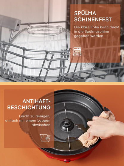HOUSNAT Popcornmaschine RH-906, 800 W, 5,5 l, Antihaftbeschichtung