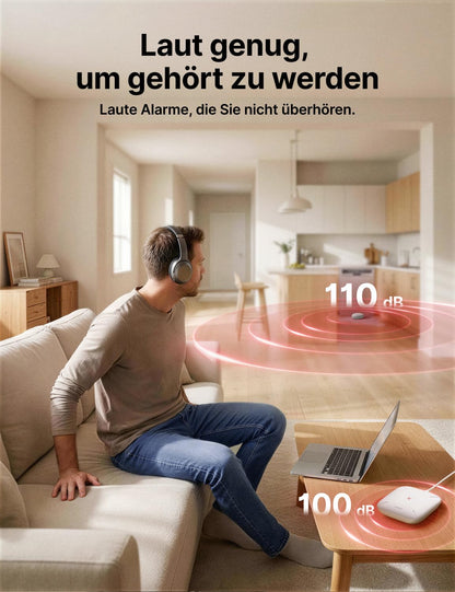 X-Sense Smart Wassermelder SWS55, WLAN Wassersensor mit 110 dB Alarm