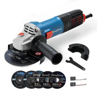 DongCheng Winkelschleifer DSM10-125, 1100 W, 125 mm, mit 6 Scheiben