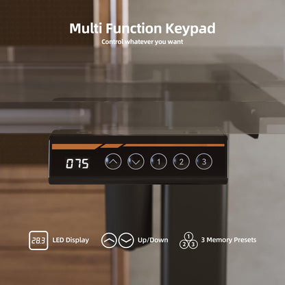Claiks Tischgestell höhenverstellbar mit Rollen – Schwarz