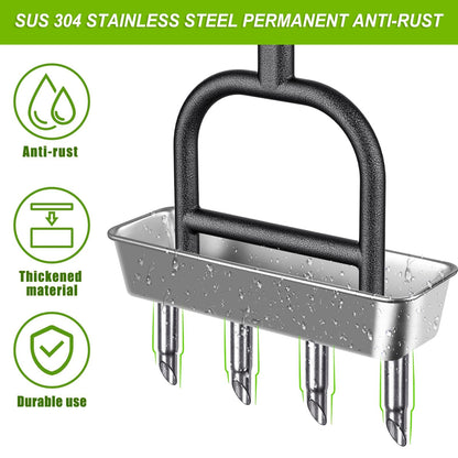 BeneLabel Rasenlüfter Hand Aerifizierer – 4 Zinken T-Griff