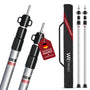 WRPS Teleskop-Zeltstangen Aluminium 2er-Set, 95–230 cm, mit Tasche, Twist-Lock für Tarps und Sonnensegel
