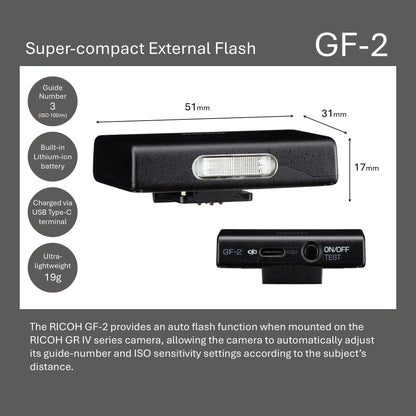 Ricoh GF-2 Kompaktblitz – externes Blitzgerät für Ricoh GR IV
