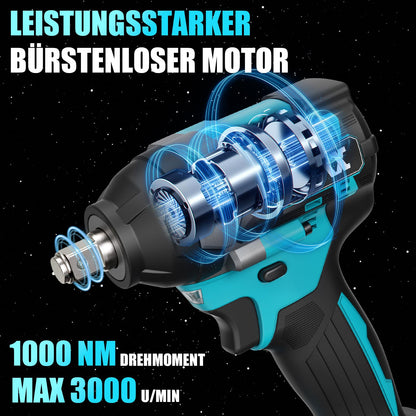 L1NXIXI Akku-Schlagschrauber 1000 Nm 1/2 Zoll für Makita 18V