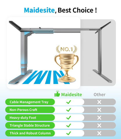 MAIDeSITe T2 Pro Plus – Höhenverstellbares Tischgestell elektrisch 2 Motoren