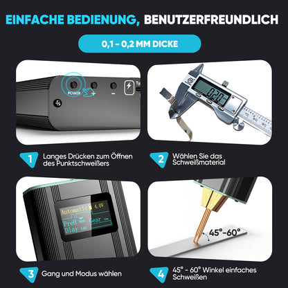 Seesii SE209 Punktschweissgerät für Akkus, 80 Gänge, mit Akku