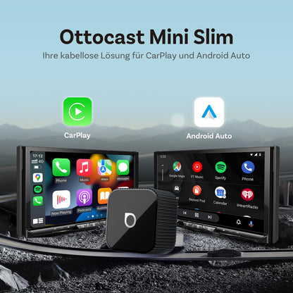 OTTOCAST Mini Slim 2-in-1 Wireless CarPlay & Android Auto Adapter