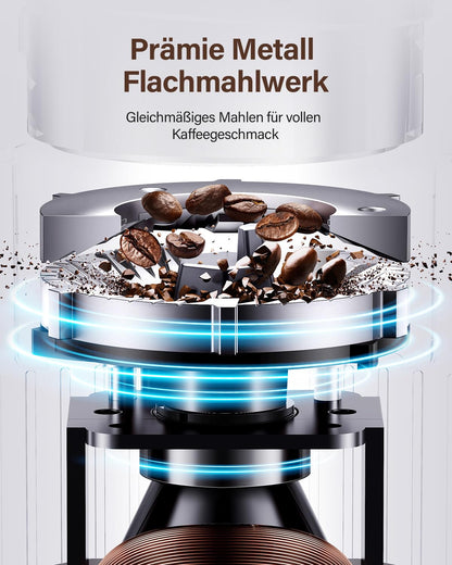 SHARDOR Kaffeemühle CG836, elektrisch mit Scheibenmahlwerk, 200 W